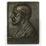 A bronze plaque of Richard Phene Spiers,