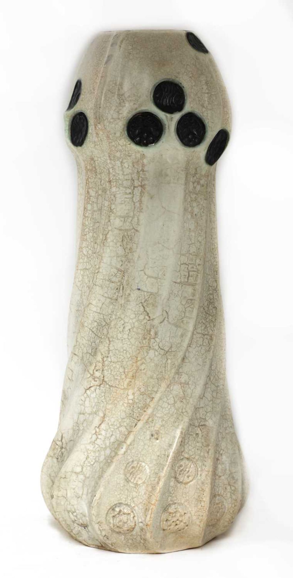 A Czechoslovakian 'Alienware' pottery vase,