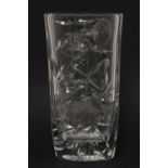 A Czech cut glass 'Thistles' vase,