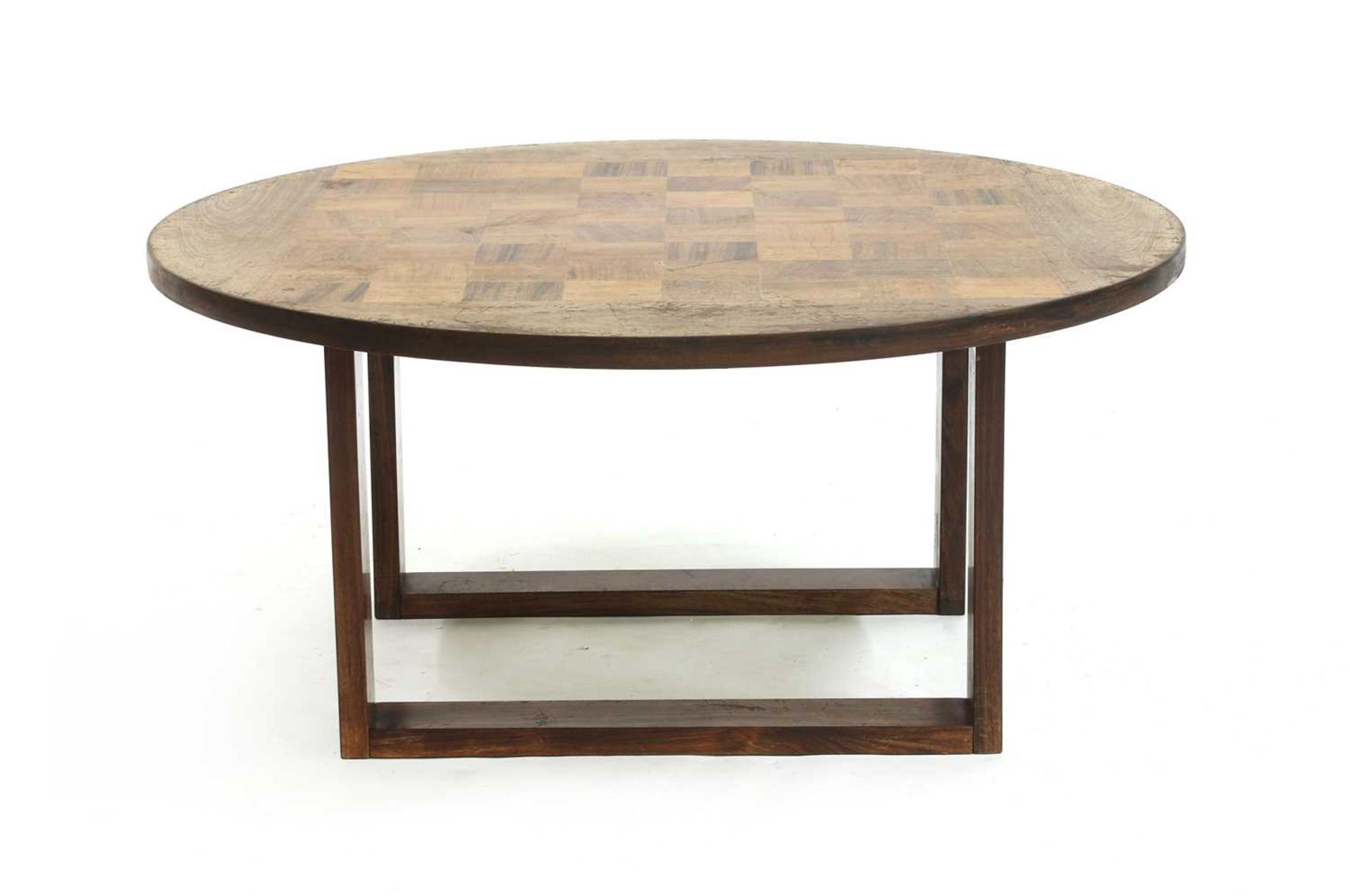 A Danish rosewood parquetry coffee table, §