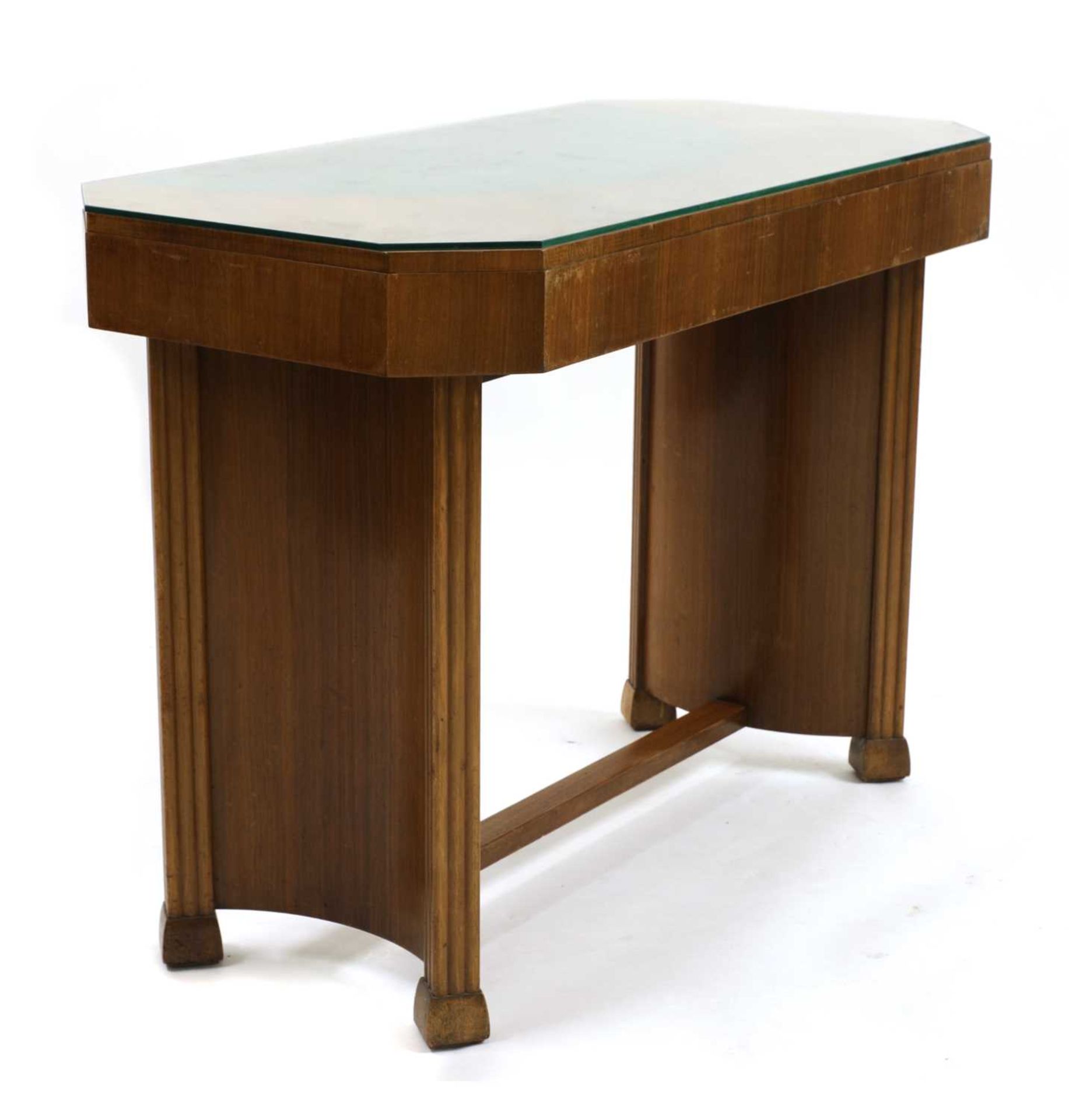An Art Deco walnut desk, - Bild 2 aus 2
