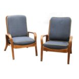 A pair of armchairs,