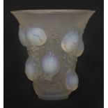 A Lalique 'St Francois' glass vase,