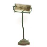 A green painted Industrial lamp