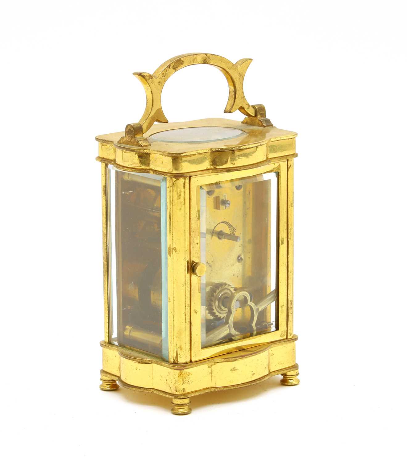 A French brass carriage clock, - Image 2 of 2
