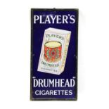 A Player's 'Drumhead' Cigarettes enamel sign,