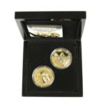 A Bradford Exchange gold plated commemorative coin set 'Dambuster Heros Commemorative Crown Set',