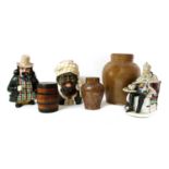 A collection of stoneware tobacco jars,