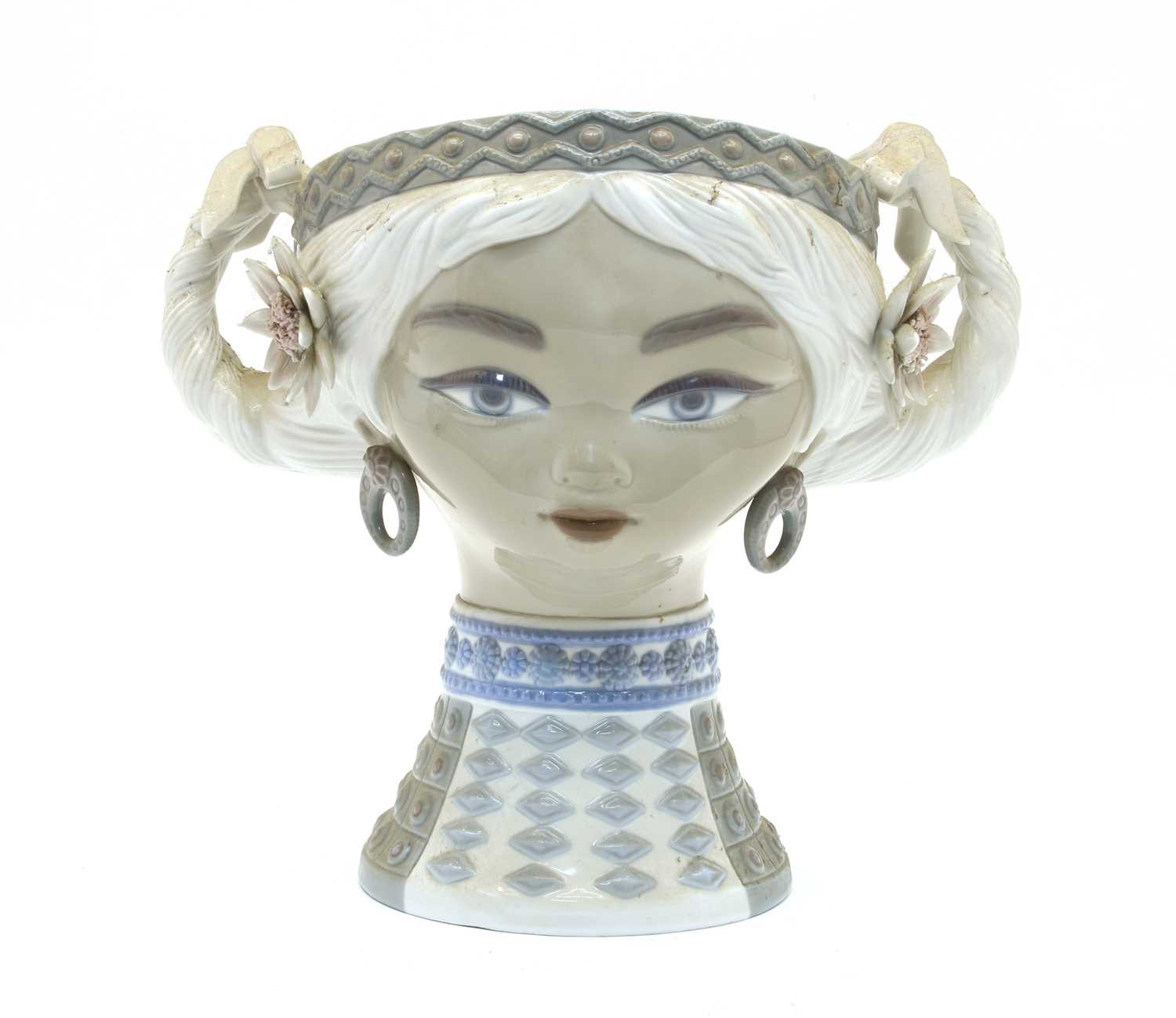 A Lladro figurine Byzantine head vase,