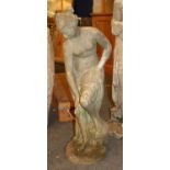 A reconstituted figure of a semiclad female in classical dress,