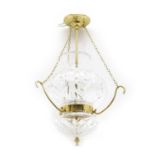 A Waterford crystal glass ceiling light,