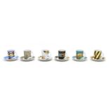 Six Rosenthall Studio Linie espresso Sammeltasse cups and saucers,