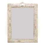 An Edwardian silver mounted toilet mirror,