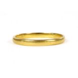 A 22ct gold light court section wedding ring,