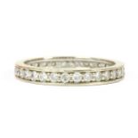 A white gold cubic zirconia full eternity ring,