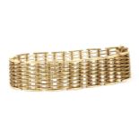 A 9ct gold gate bracelet, c.1970,