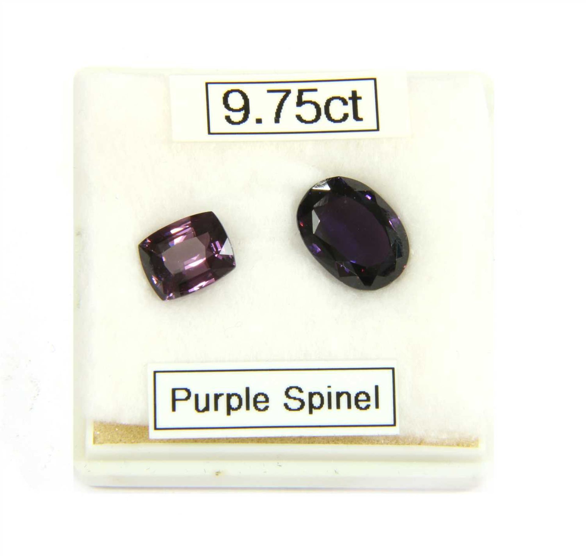 Two unmounted purple spinels - Bild 2 aus 2