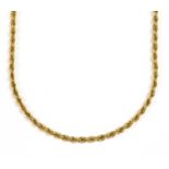 An 18ct gold rope link chain, by UnoAErre,