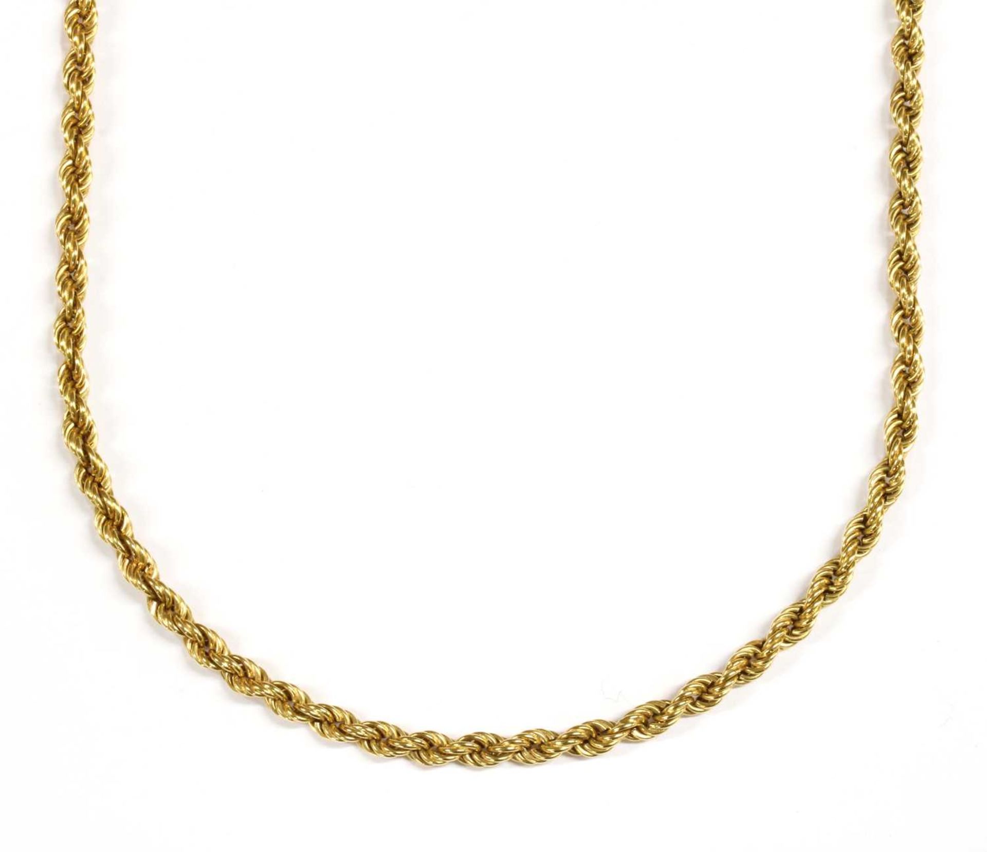 An 18ct gold rope link chain, by UnoAErre,