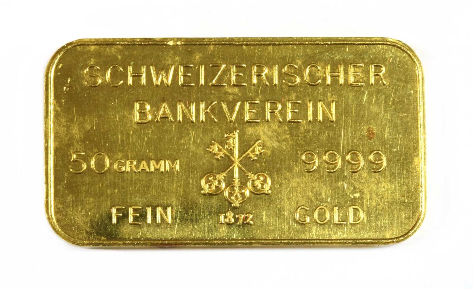 A 50g fine gold bar, - Bild 2 aus 2