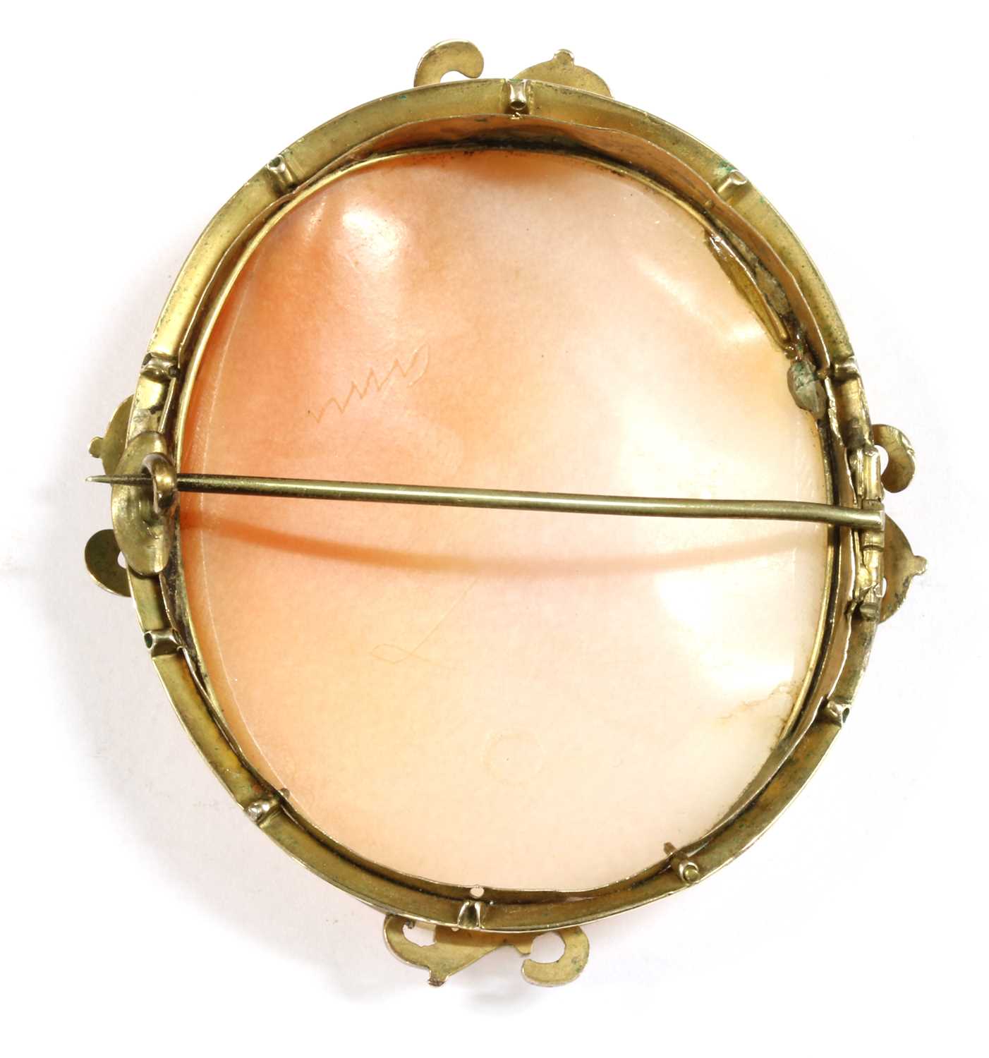 A gold mounted cameo brooch, - Image 2 of 2