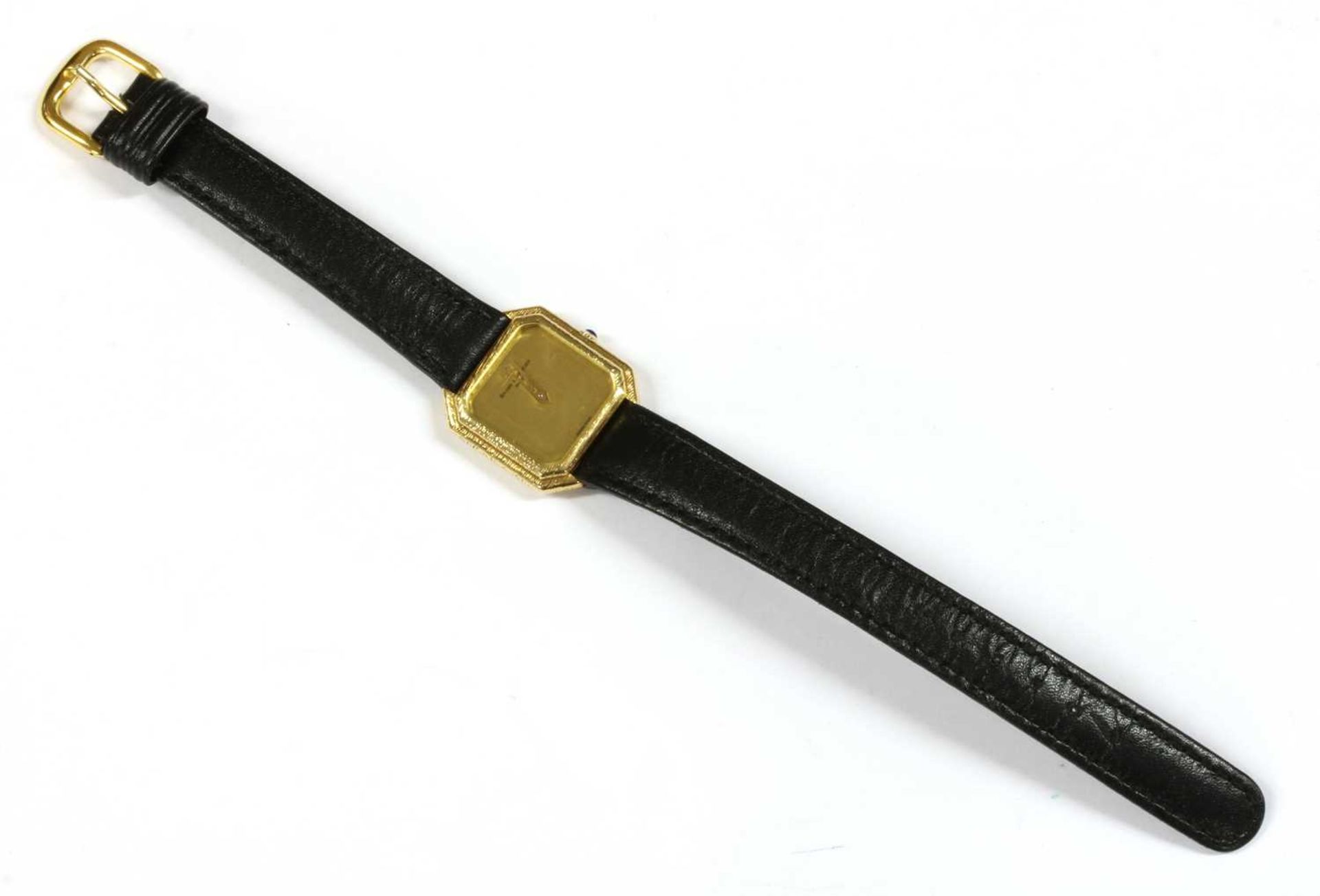 A ladies' gold Baume & Mercier mechanical strap watch, ref. 38259,