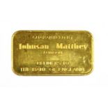 A 50g fine gold bar,