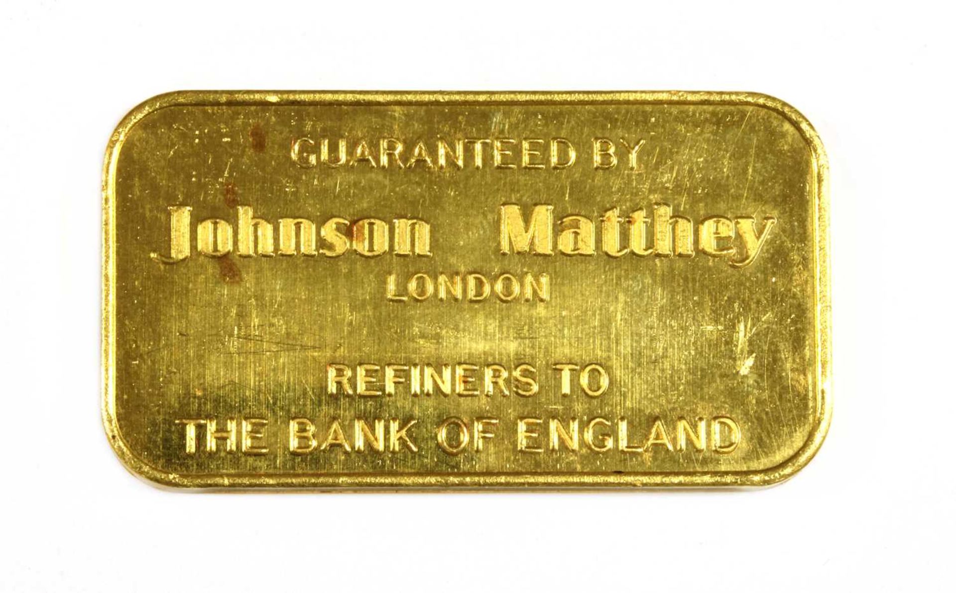 A 50g fine gold bar,