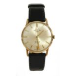 A gentlemen's 9ct gold Rotary mechanical strap watch,