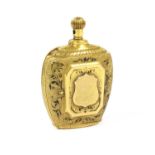 A gold scent bottle form fob watch case,