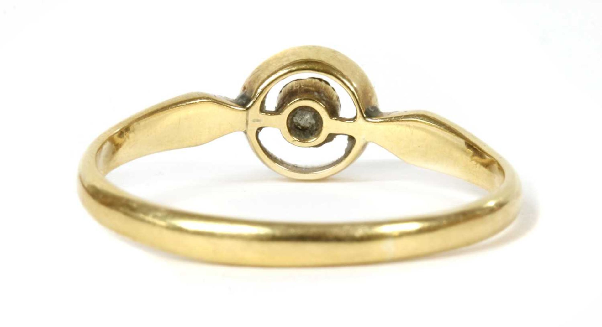 An 18ct gold single stone diamond ring, c.1920, - Image 2 of 3