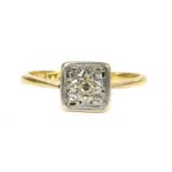 A gold diamond cluster ring,