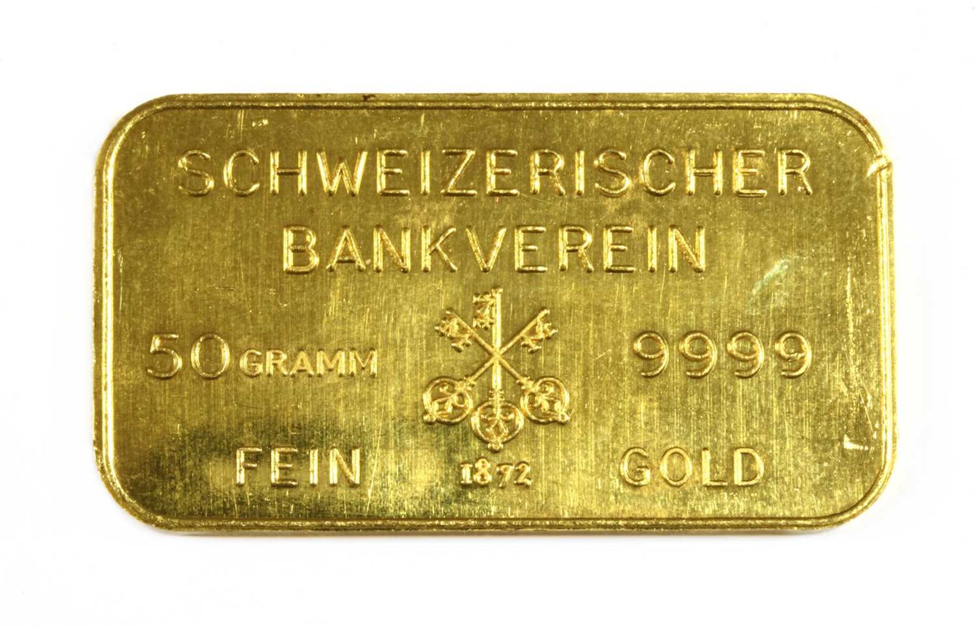 A 50g fine gold bar, - Bild 2 aus 2