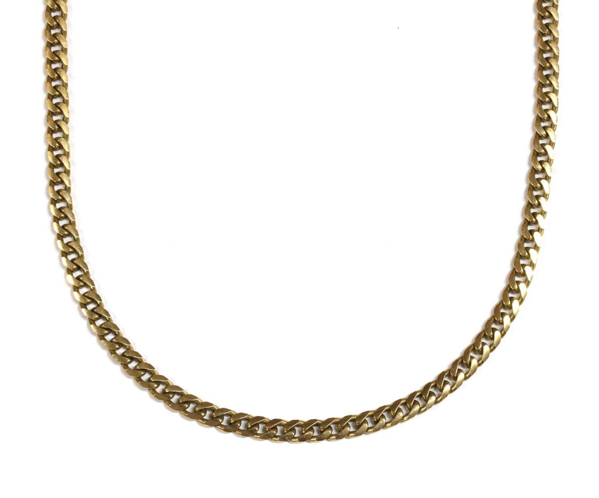 A 9ct gold curb link chain,