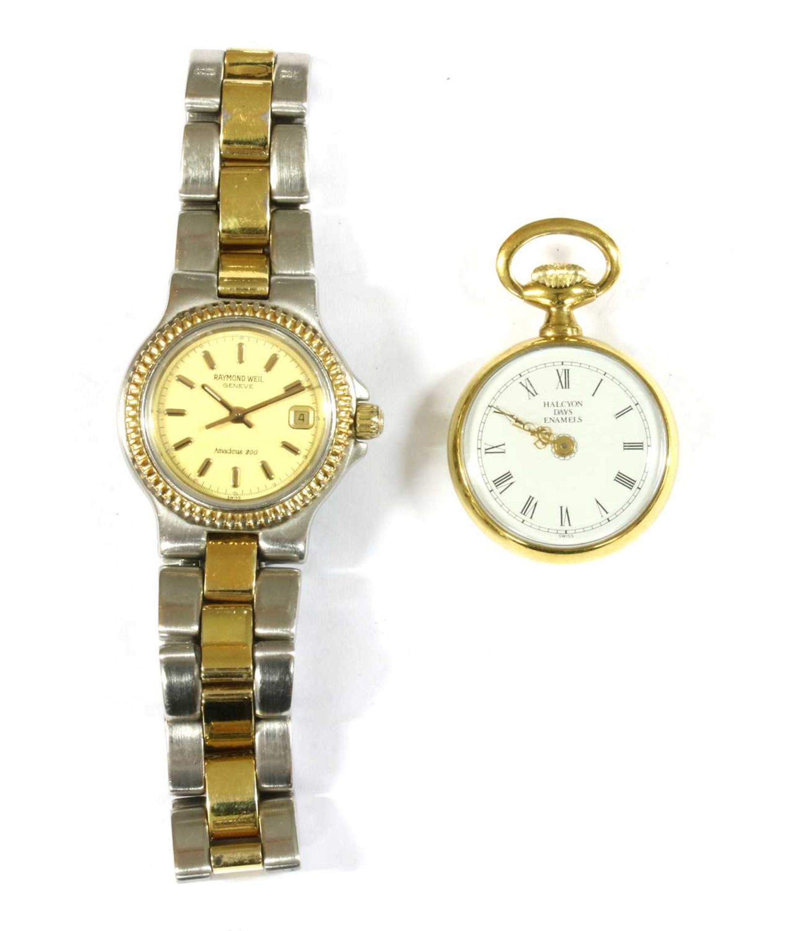 A ladies' bi-colour Raymond Weil 'Amadeus 200' quartz bracelet watch,