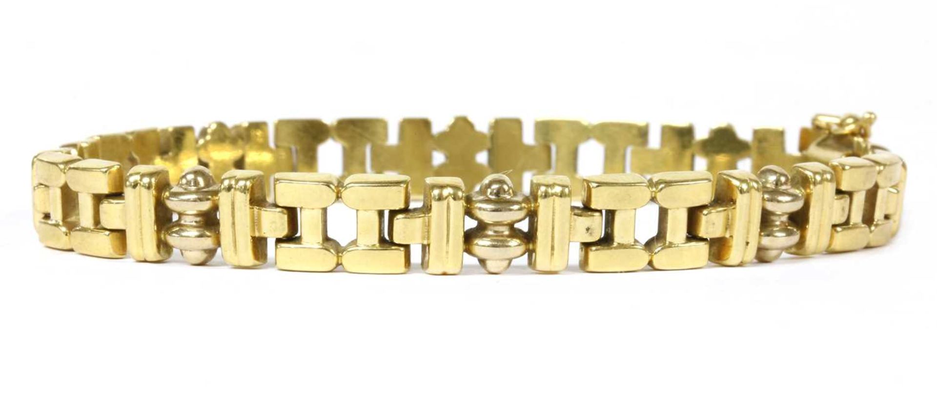 A gold bracelet,