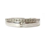 An 18ct white gold diamond ring,