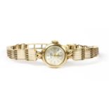 A ladies' 9ct gold Rotary mechanical bracelet watch,