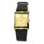 A mid-size 18ct gold Rado quartz strap watch, ref. 153.8120.6,