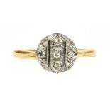 A gold diamond ring,