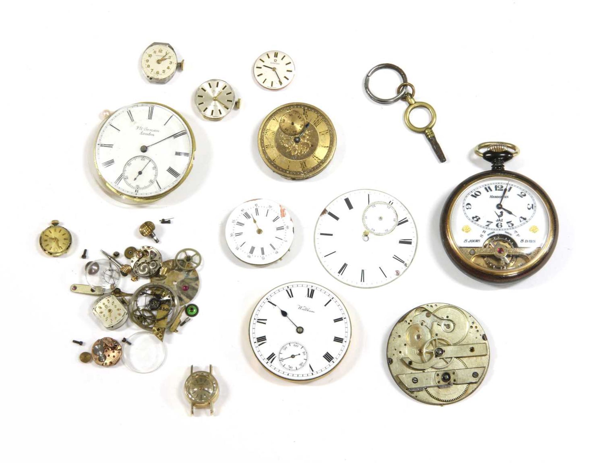 A quantity of watch parts and movements,