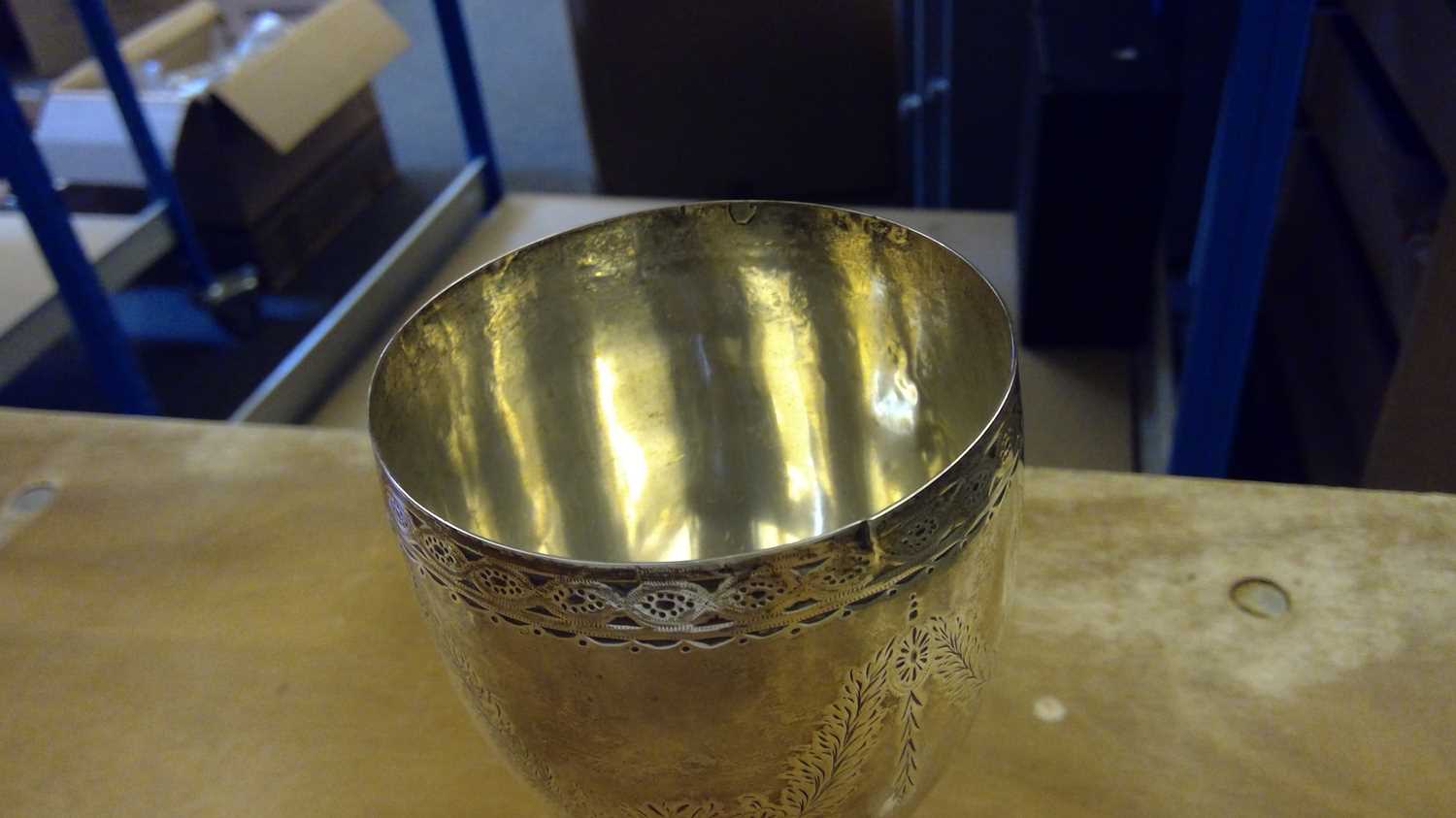 A Victorian silver goblet, - Image 3 of 7