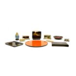 A collection of lacquered ware,
