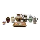 A collection of Studio Pottery salt-glazed jugs,