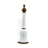 A French opaque glass table lamp