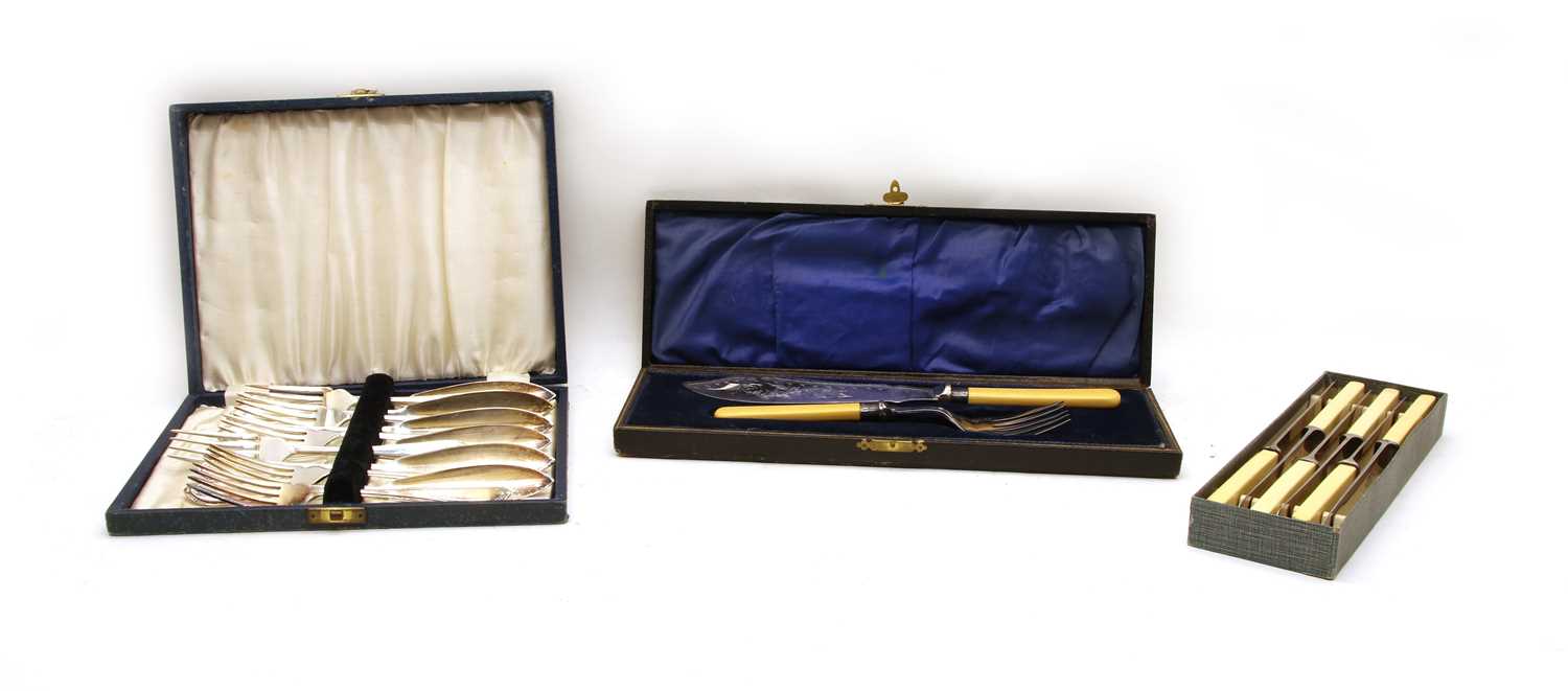 A quantity of silver plated flatware,