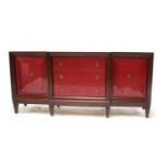 A modern breakfront cabinet,