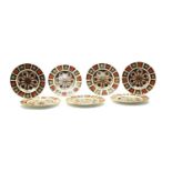 Ten Royal Crown Derby Imari cabinet plates,