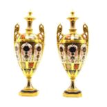 A pair of Royal Crown Derby Imari vases,
