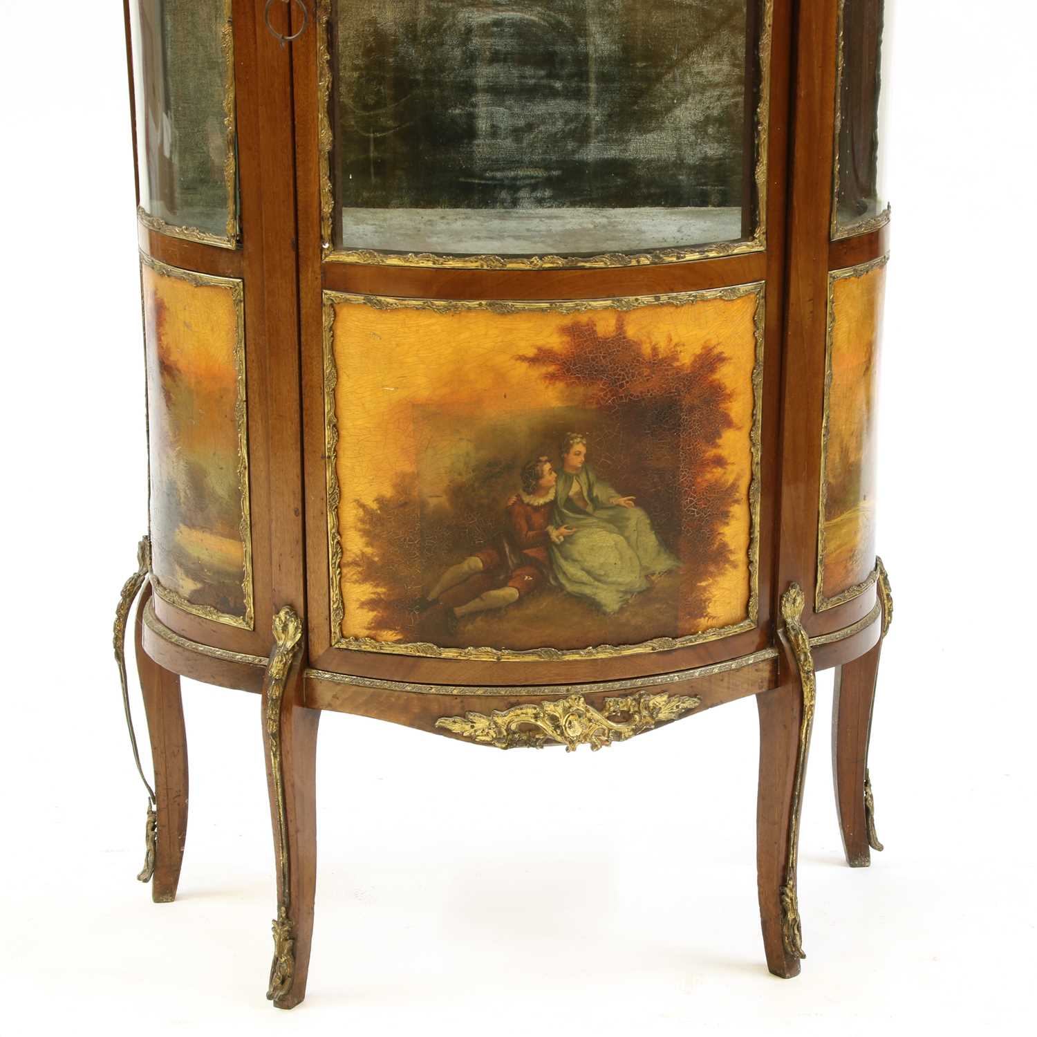 A French Louis XV style mahogany vitrine - Image 2 of 2